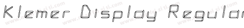 Klemer Display Regular字体转换